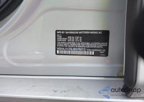 2018 BMW 430I Gran Coupe z USA, uszkodzony, nr VIN WBA4J1C59JBG76013